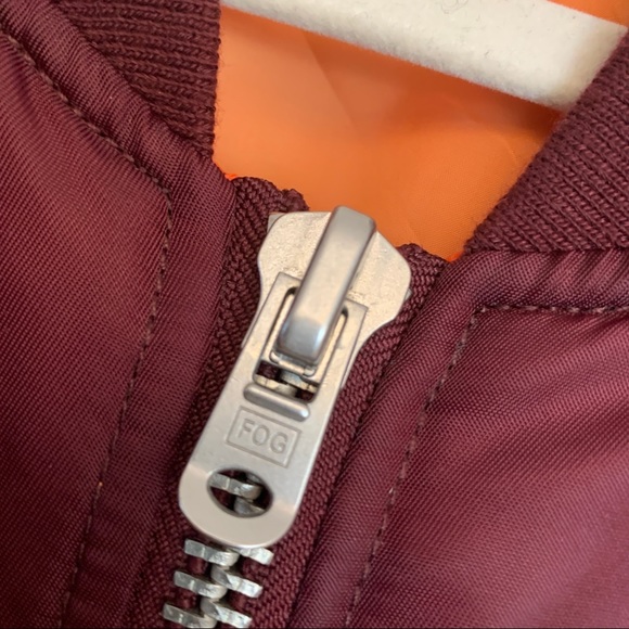 Fear of God FOG Maroon/Red Satin Bomber Jacket XL - Picture 7 of 11